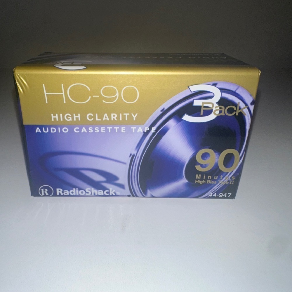 Black Audio Cassette Tapes High‎ Clarity HC-90 High Base Type 44-947 3 Pack NWT